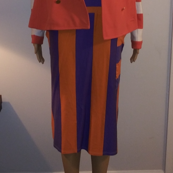 SOLD. Zara Trafaluc  Orange/Purple Dress - Picture 8 of 8